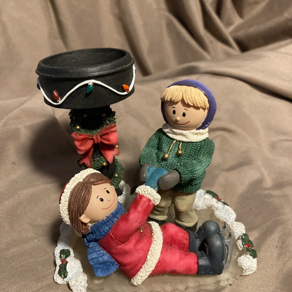 Festive Children Figurine with Candle Holder